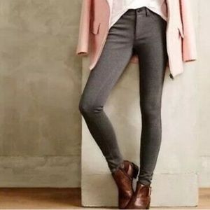 Pilcro and the letterpress stet fit micro corduroy pants zip at leg grey size 25